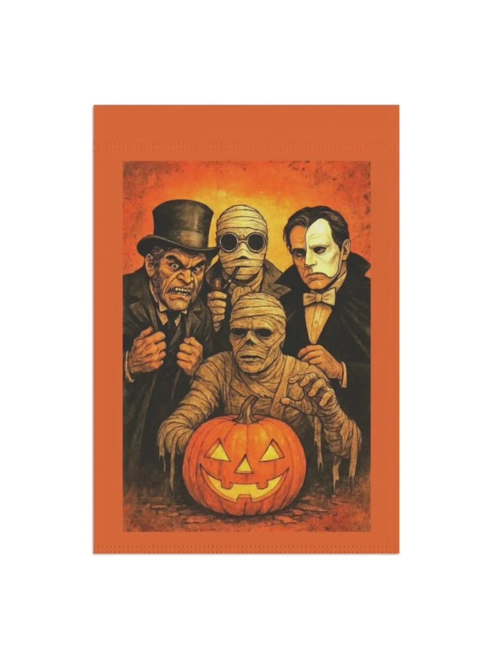 Halloween Mummy Phantom Pumpkin Garden Flag